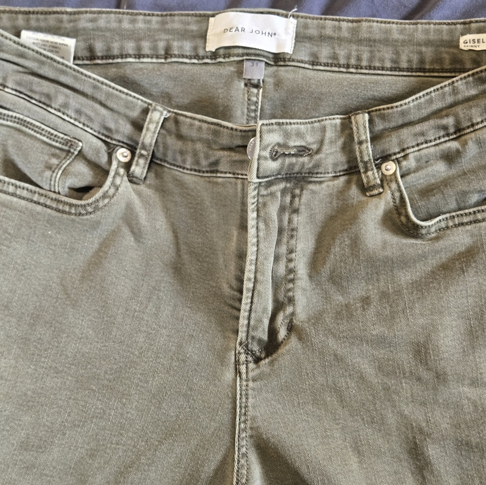 Dear John Women's Straight Leg Jeans - Olive